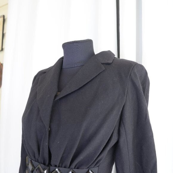 Vintage Paul Cornish Black Draped Blazer Sz M - Picture 6 of 7